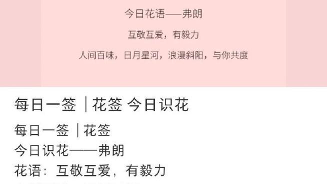 花语互敬互爱代表什么含义？