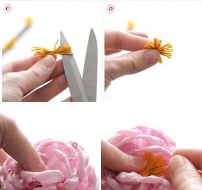 制作牡丹花手工花蕊需要哪些材料和步骤？